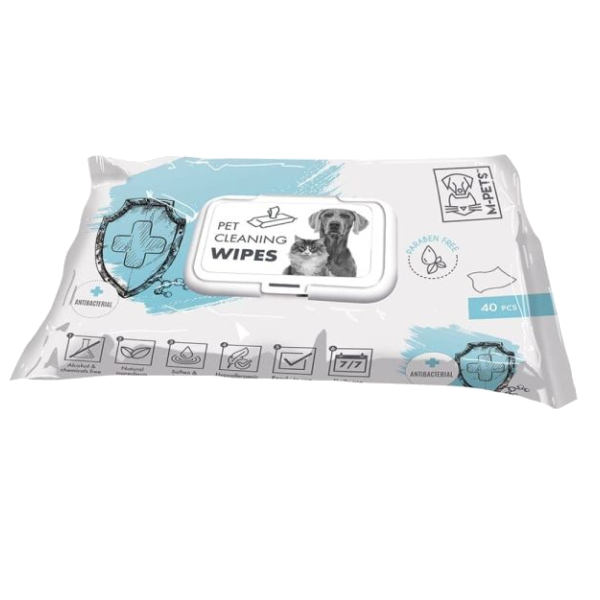 M-Pets Pet Cleaning Wipes Antibacterial 40pc
