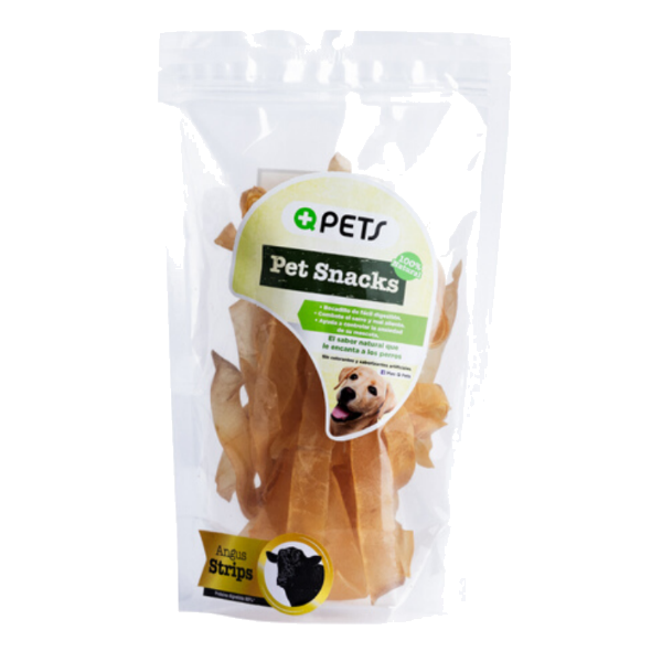 +Qpets Angus Strips 80g