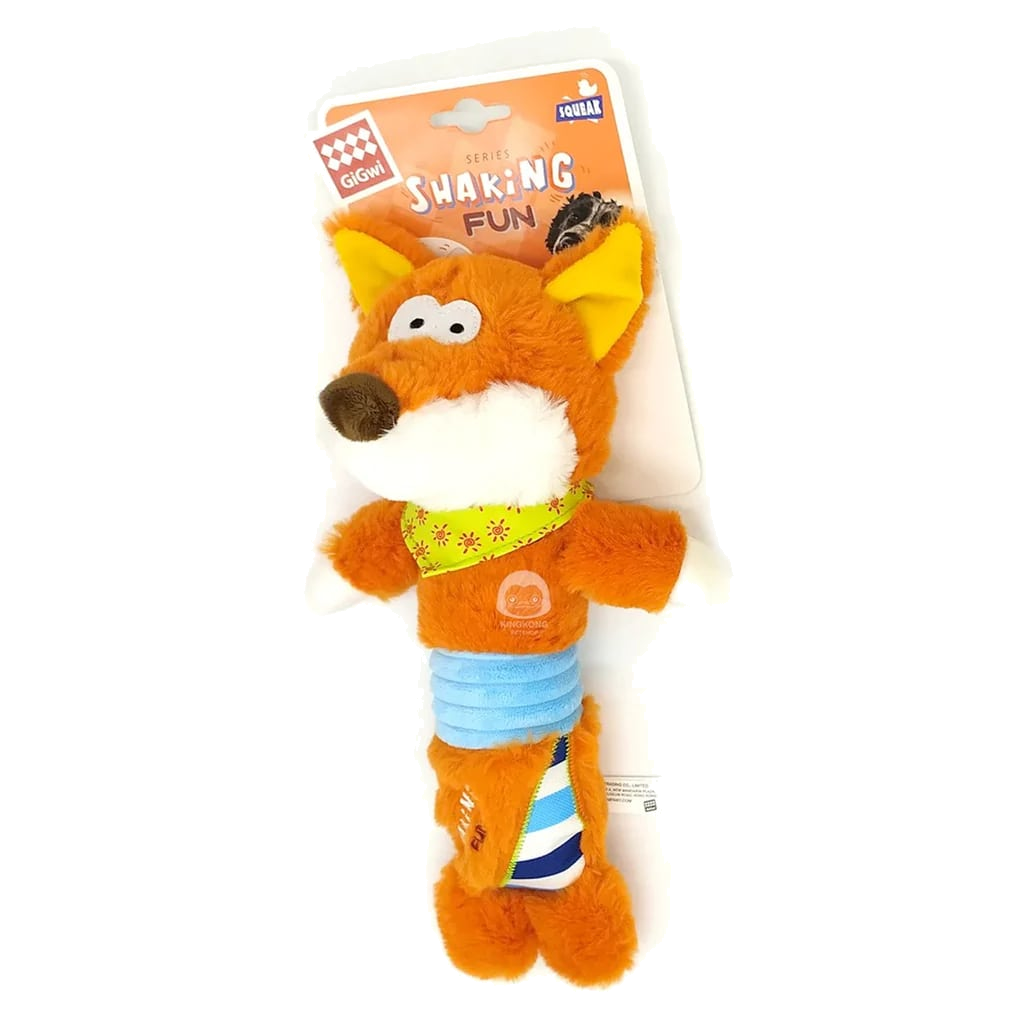 Gigwi Fox-Plush Dog Toy With Squeaker Inside