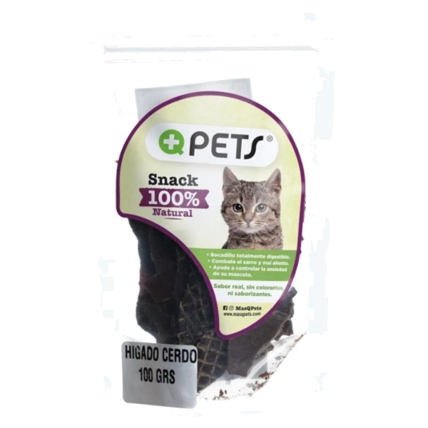 +Qpets Hígado Cerdo Gato 100Gr