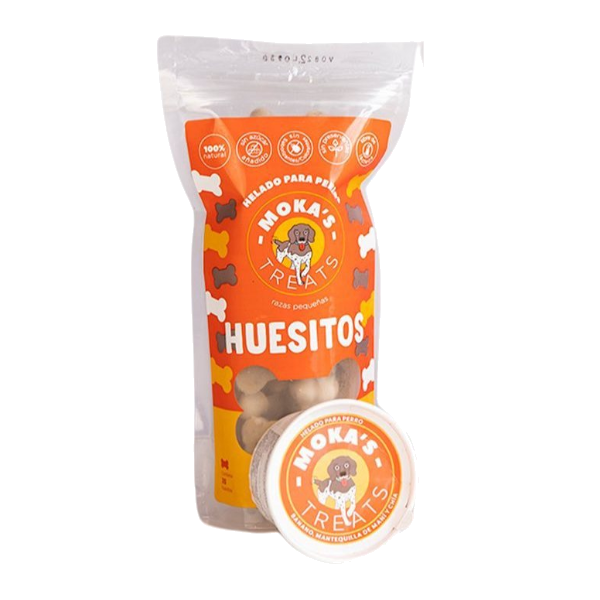 Moka's Treats Huesitos Mantequilla De Maní, Banano y Chía 245g