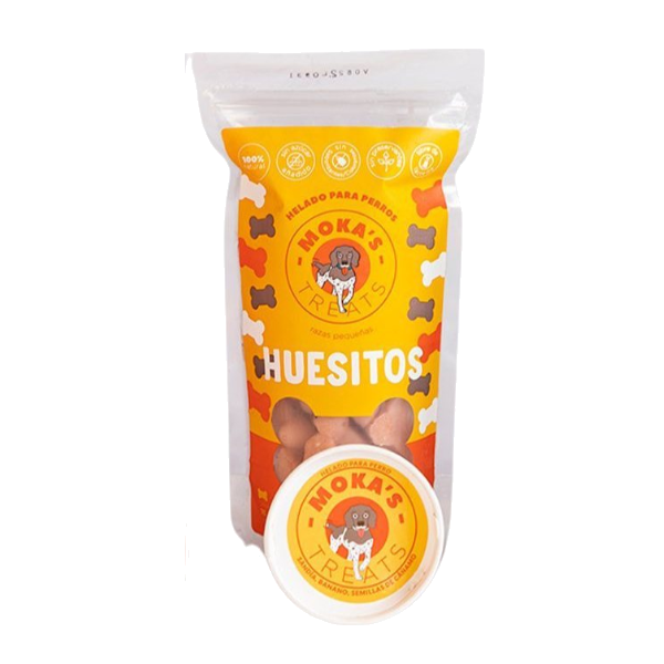Moka's Treats Huesitos Sandía, Banano y Semillas de Cañamo 245g