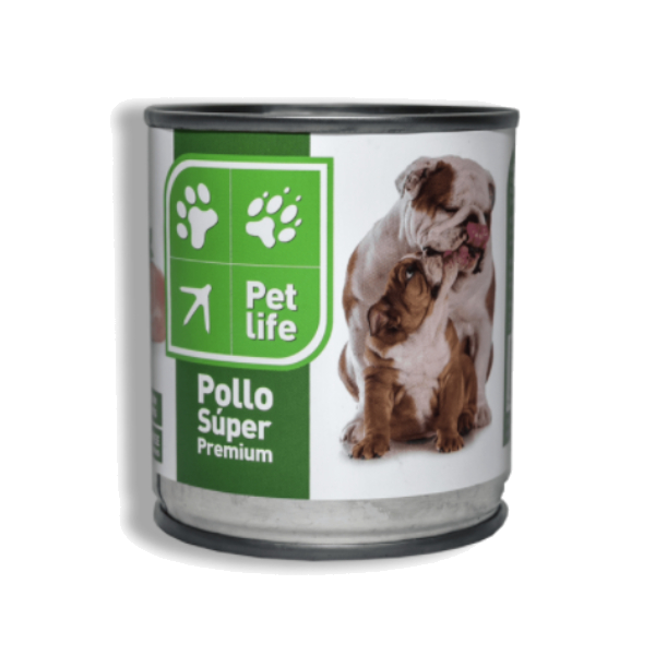 Petlife -Lata Pollo en Agua Para Perro Super Premium Petlife 220g