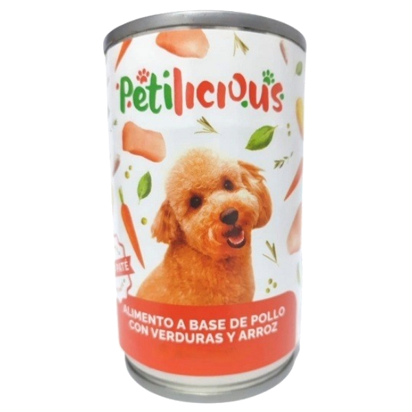 Petlife -Delipet Pate a Base de Pollo Con Verduras y Arroz Petilicious 300g