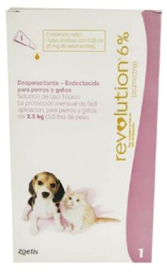 Zoetis Revolution 6% x 0.25ml Cachorro Perro/Gato (Rosado)