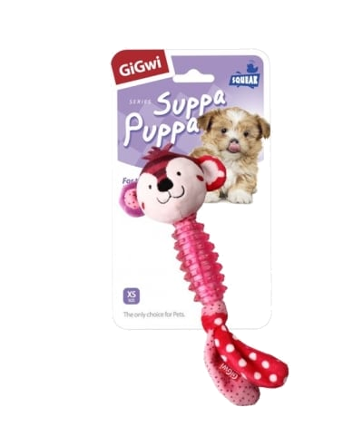 Gigwi Suppa Puppa Monkey S Size Squeaker Inside Plush