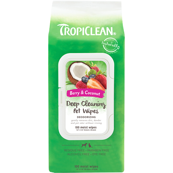 Tropiclean Deep Cleaning Deodorizing Pet Wipes