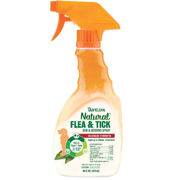 Tropiclean Natural Flea And Tick Spray For Dogs And Bedding