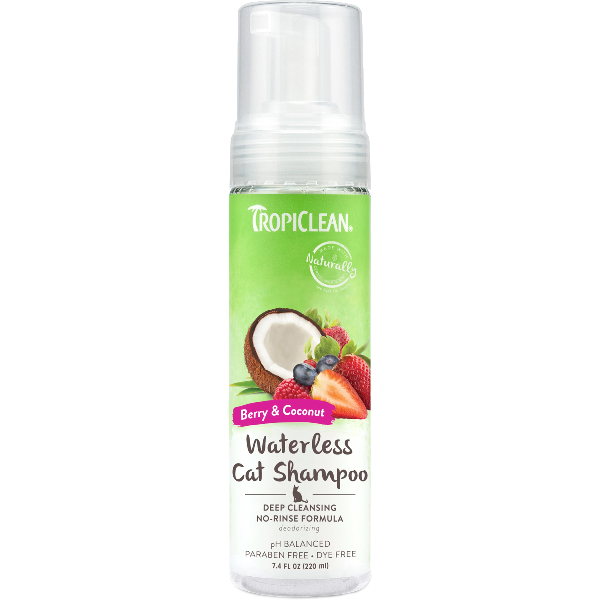 Tropiclean Deep Cleaning Waterless Berry & Coconut  Cat Shampoo