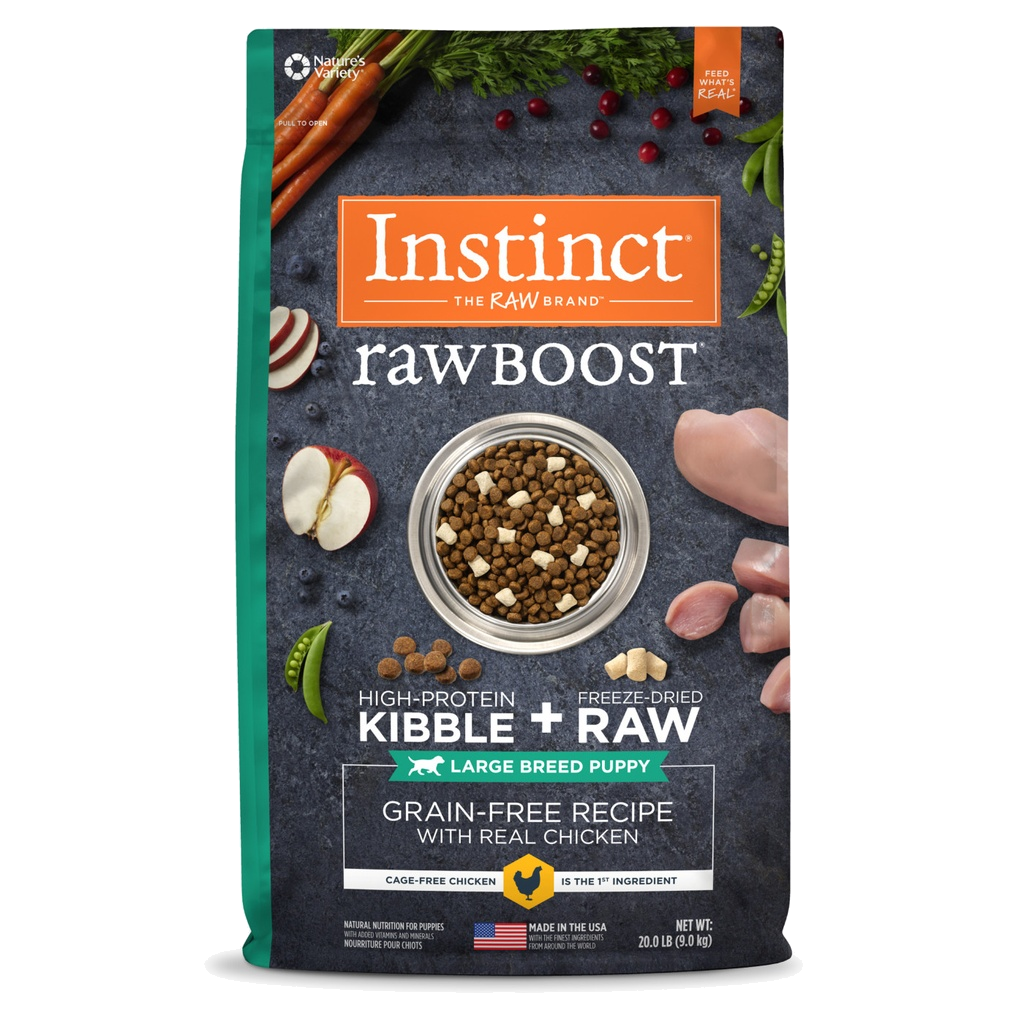 Instinct Dog Food Raw Boost Real Chicken Recipe For Large Breed Puppies 9.09Kg