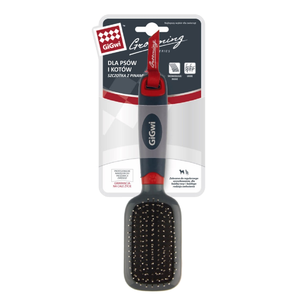 Gigwi Massage Pin Brush For Dogs And Cats