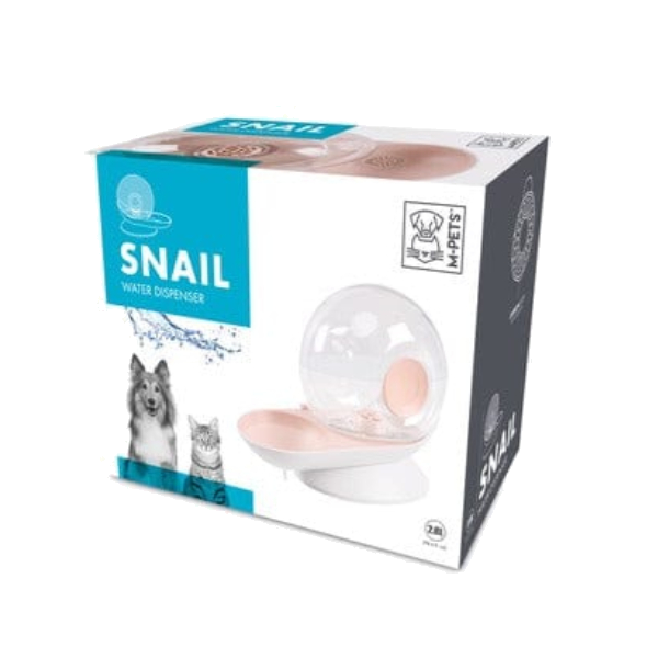M-Pets Dispensador Agua Snail 2800ml - Rosado