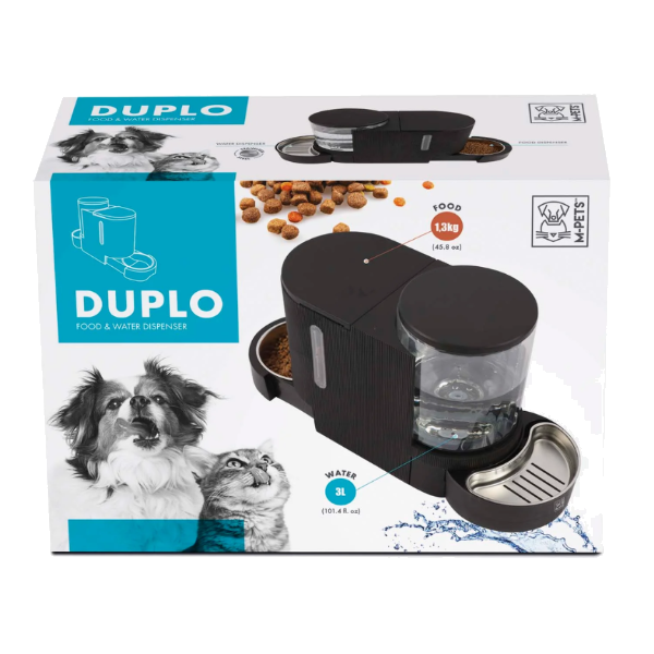 M-Pets Dispensador Comida/Agua Dupplo 6L/2.65Kg