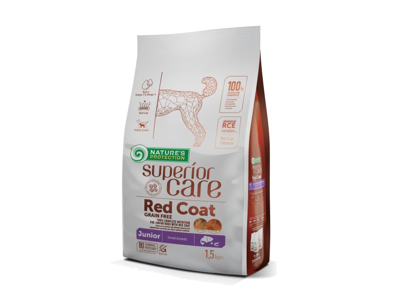 Natures Protection Superior Care Red Coat Salmon  y Krill Junior Small Breed