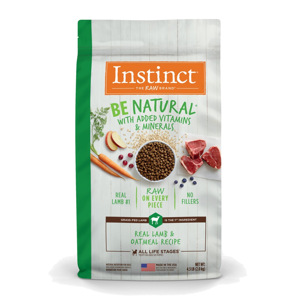 Instinct Dog Food Be Natural Real Lamb & Oatmeal Recipe