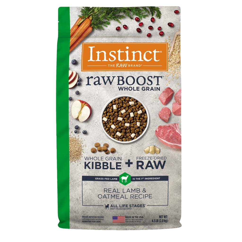 Instinct Dog Food Raw Boost Whole Grain Real Lamb & Oatmeal Recipe 2.05Kg