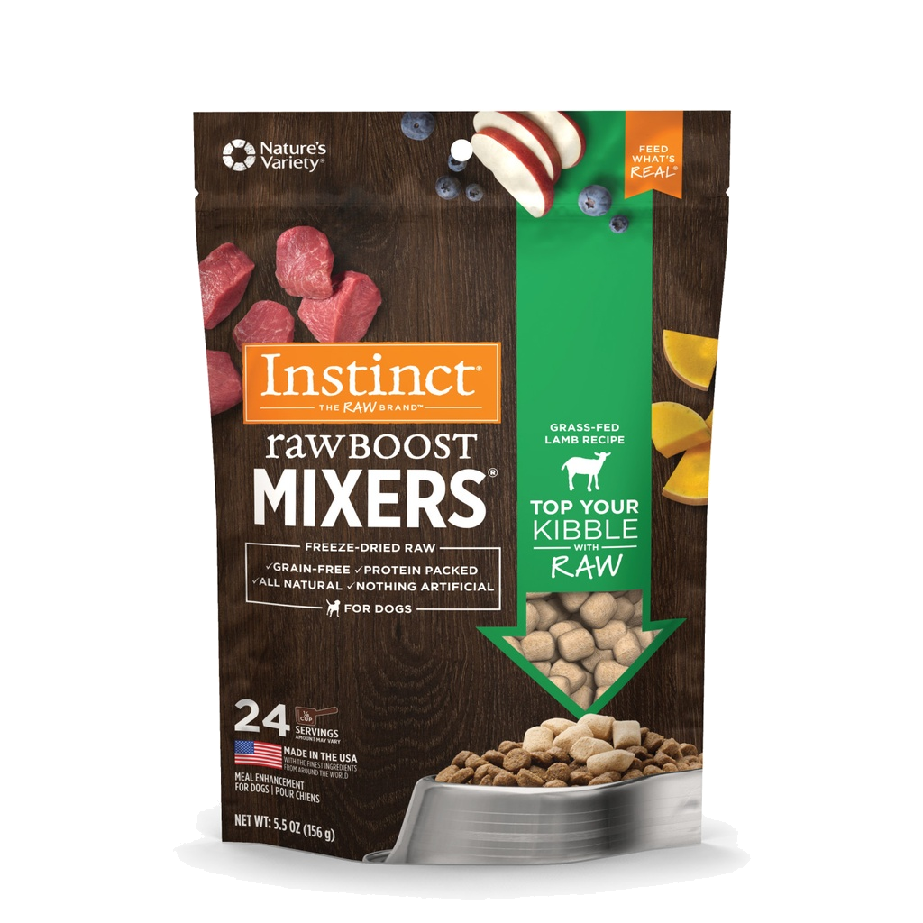 Instinct Dog Food Raw Boost Mixers Grass-Fed Lamb Recipe 156G