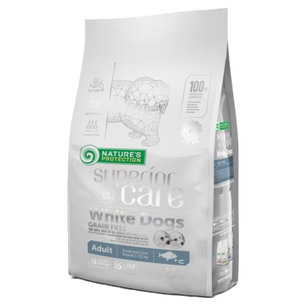 Natures Protection Superior Care White Dogs Grain Free White Fish Adult Small And Mini Breeds