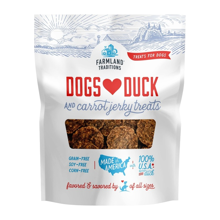 Farmland Traditions Dogs Love Duck & Carrot Jerky Treats