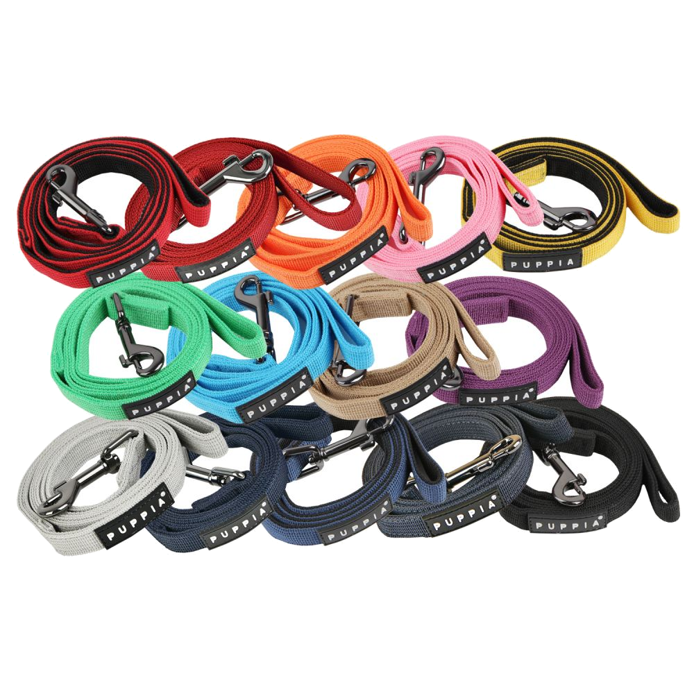 Puppia Two Tone Lead - Red - Small