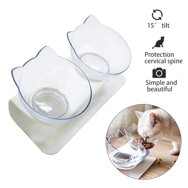 Agrofarma Plato de Gato Transparente Doble - Base Inclinada