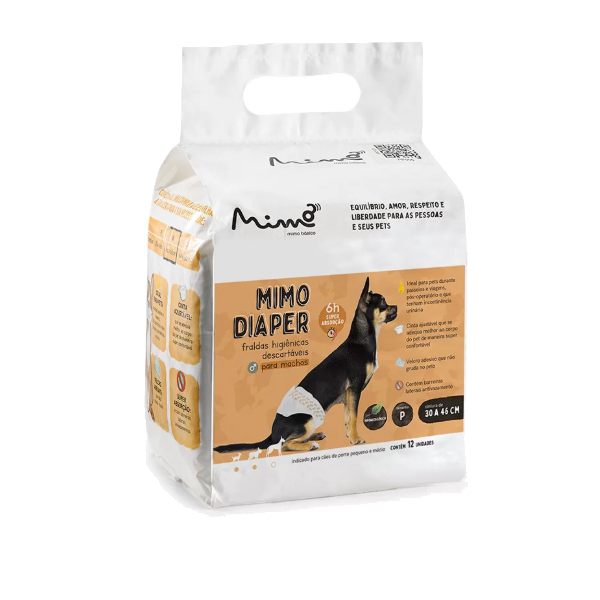 Pañal Higenico Desechable Mimo Diaper - Macho M 12Pcs