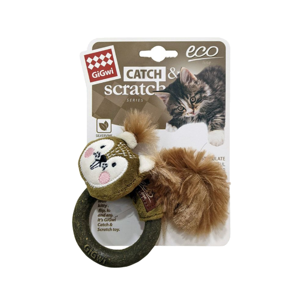 Gigwi Squirrel Catch & Scratch Eco Line With Silvervine Ring