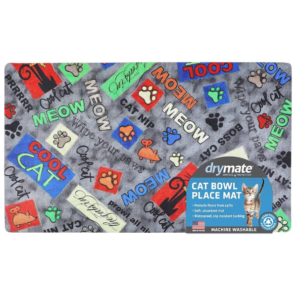 Dry Mate Mat Cool Cat/Gris Medium 12"X20"