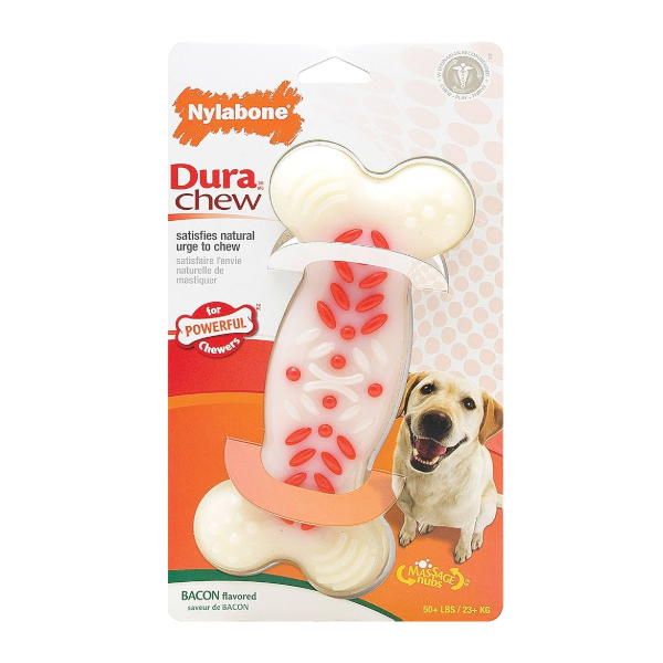 Nylabone - Hueso Dental Texturizado Sabor Tocineta +23Kg
