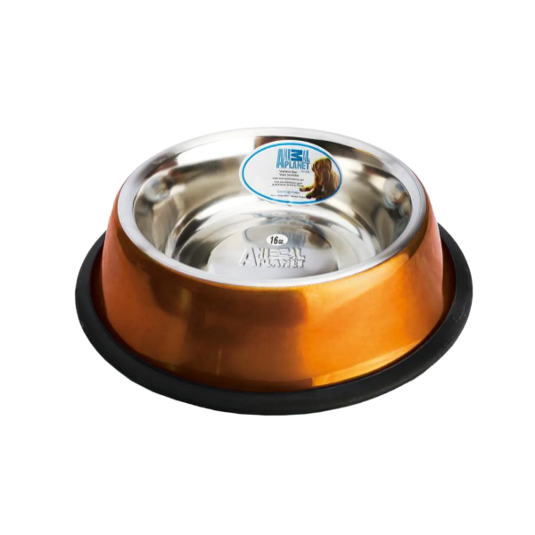 Animal Planet Plato Acero Inoxidable 16Oz (Verde/Naranja)
