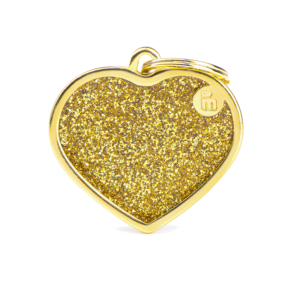 Myfamily Placa Shine Corazón Con Purpurina L V2