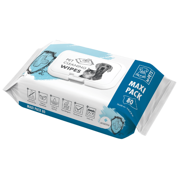 M-Pets Pet Cleaning Wipes Antibacterial 80pc