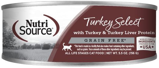 Nutrisource Turkey & Turkey Liver Select Grain Free Cat Food 156g