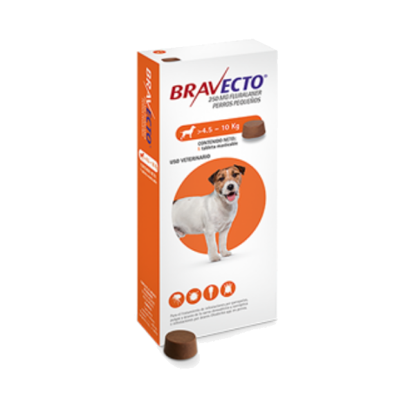 Bravecto 4.5kg a 10kg - Naranja