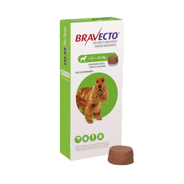 Bravecto 10kg a 20kg - Verde