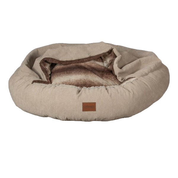 Cocoons Cama Taupe Dog Bed With Orange Handels
