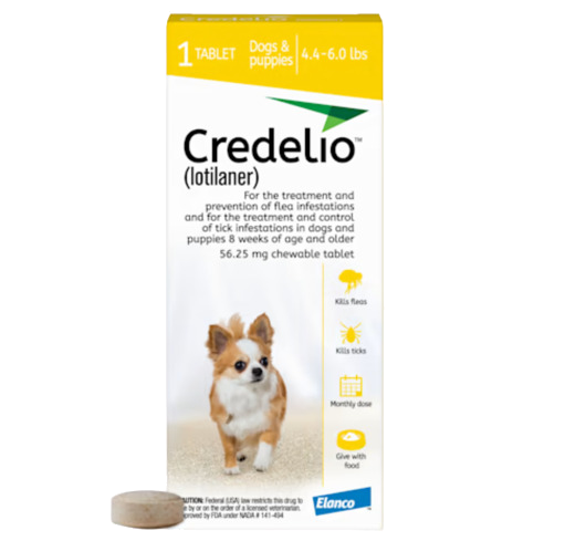 Credelio 1.3kg a 2.5kg - Amarilla (Por Pastilla)