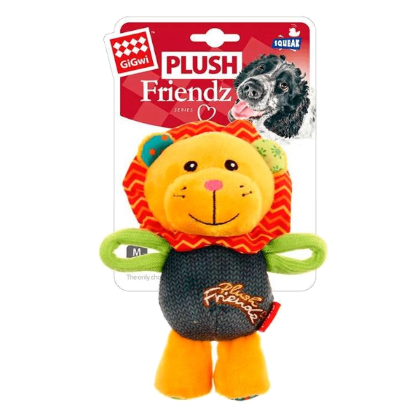 Gigwi Plush Friendz With Squeaker Lion