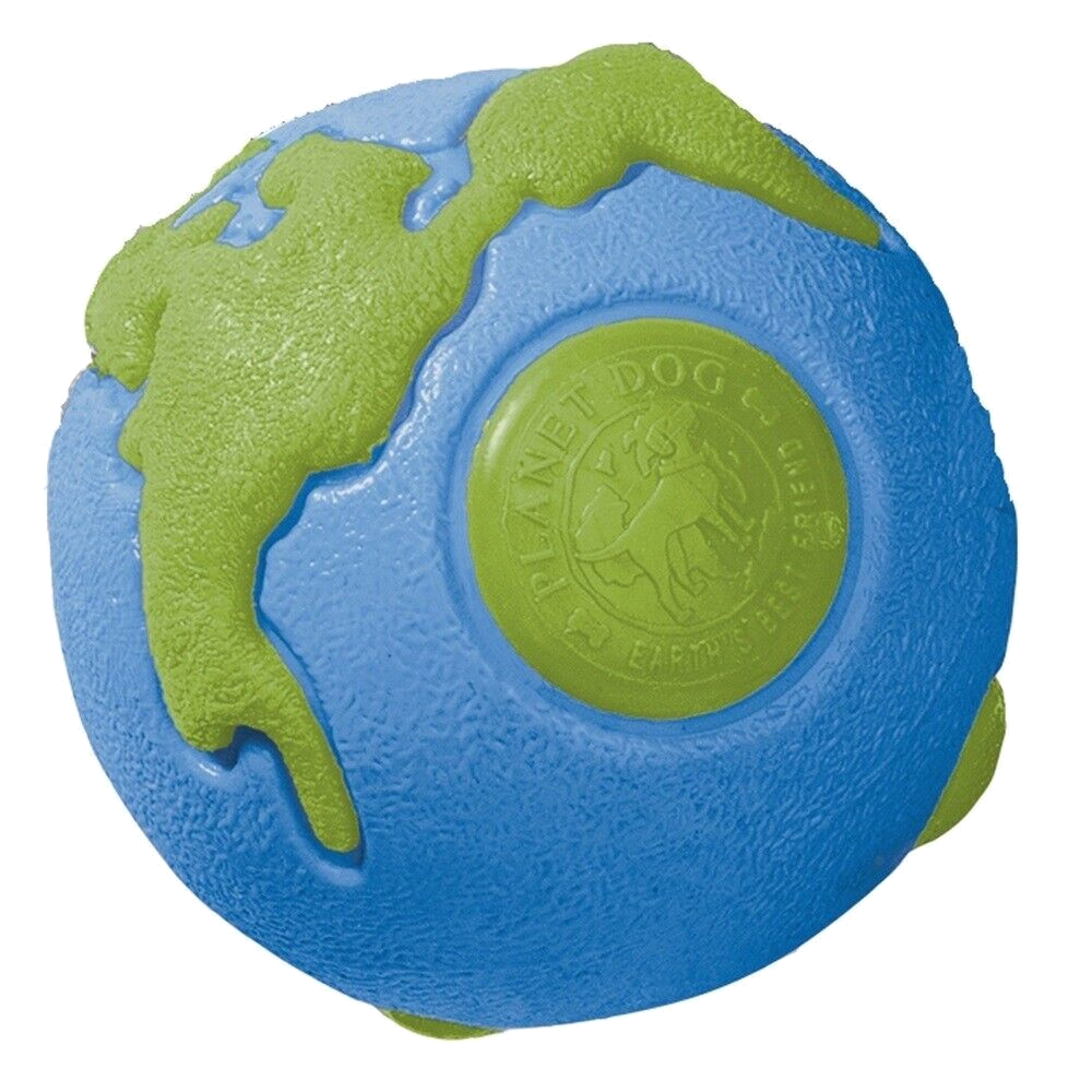 Outward Hound Planet Dog Orbee Ball Tough Floating Dog Toy Blue & Green