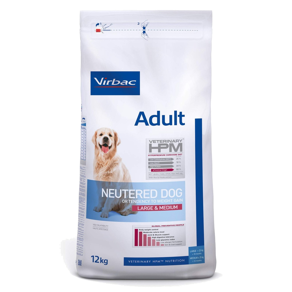 Virbac Veterinary Hpm Adult Neutered Dog Medium & Large