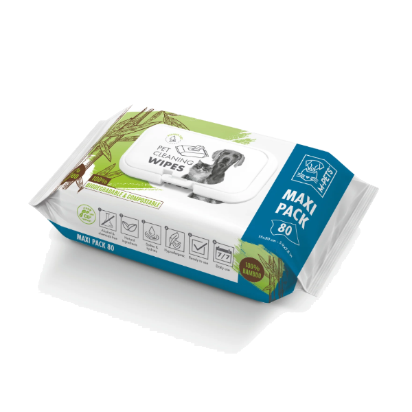 M-Pets Pet Cleaning Wipes Bamboo 80pc