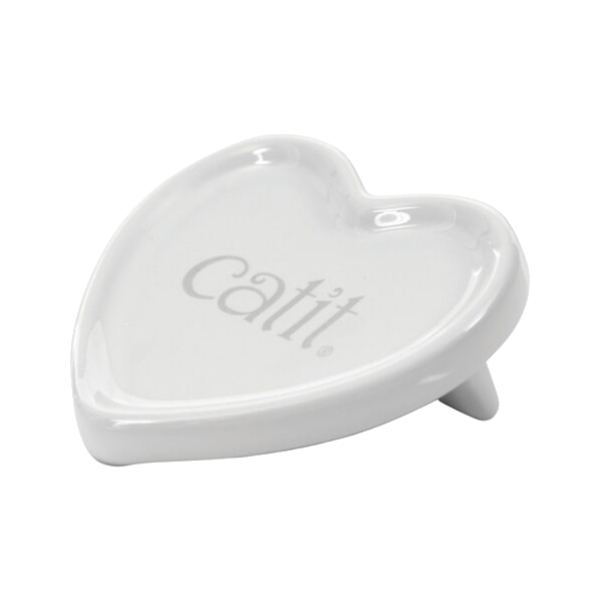 Catit Creamy Plato Ceramica de Corazon