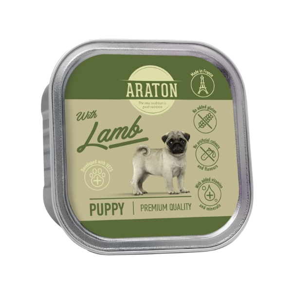 Araton -Alimento Húmedo Cordero Para Cachorros 150g