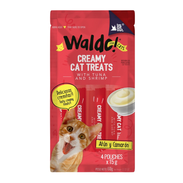 Waldo Creamy Cat Treats Atun Y Camaron 60g