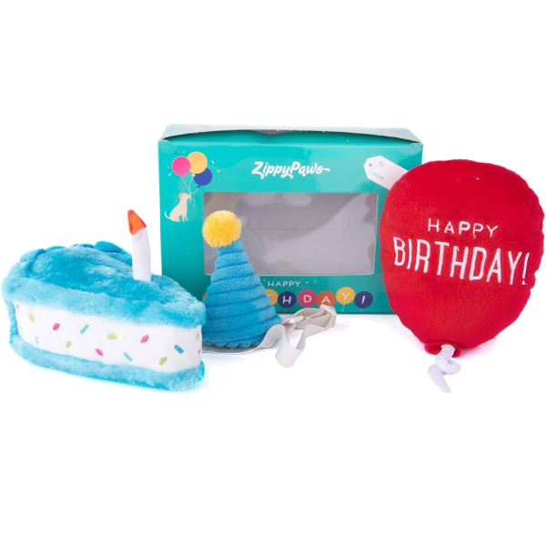 ZippyPaws Birthday Box Blue