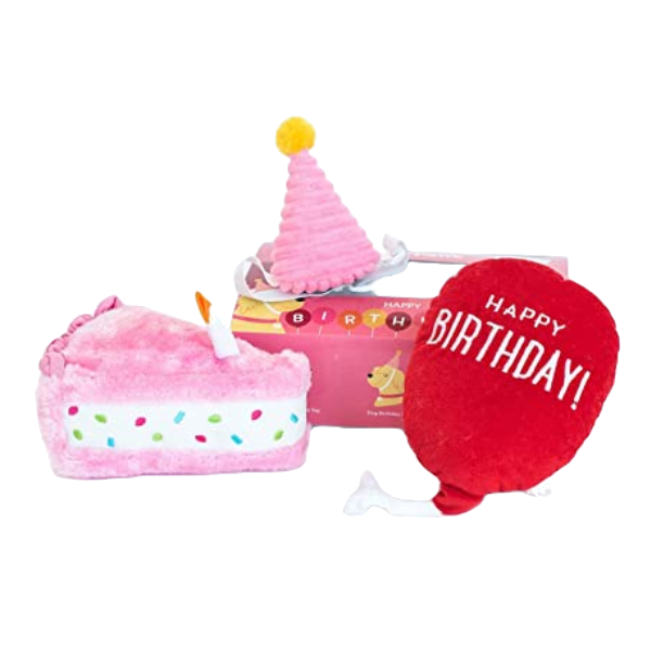 ZippyPaws Birthday Box Pink