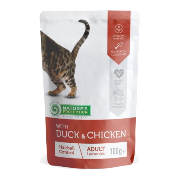 Natures Protection Hairball Control Pouch 100g