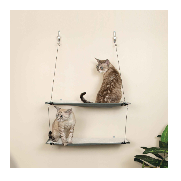 K&H -Repisa de Pared para Gato Individual Gris 23x12
