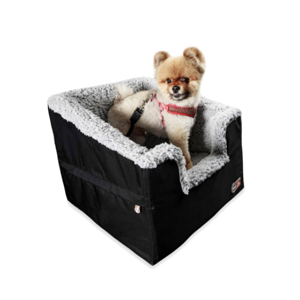 K&H -Asiento Rectangular Plegable para Mascotas Pequeño Negro