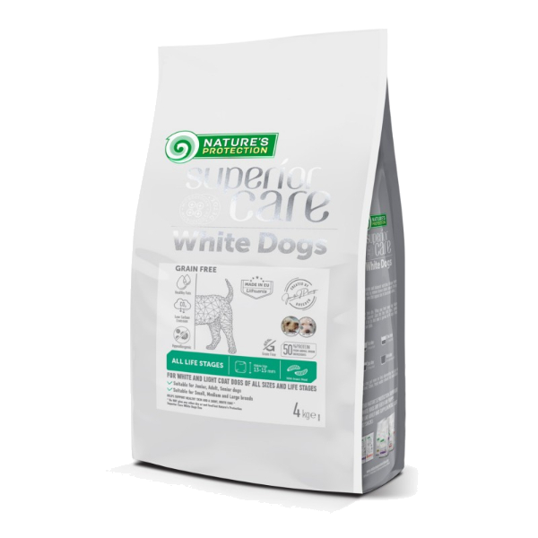 Natures Protection Superior Care White Dogs Grain Free Insect All Breeds 4Kg